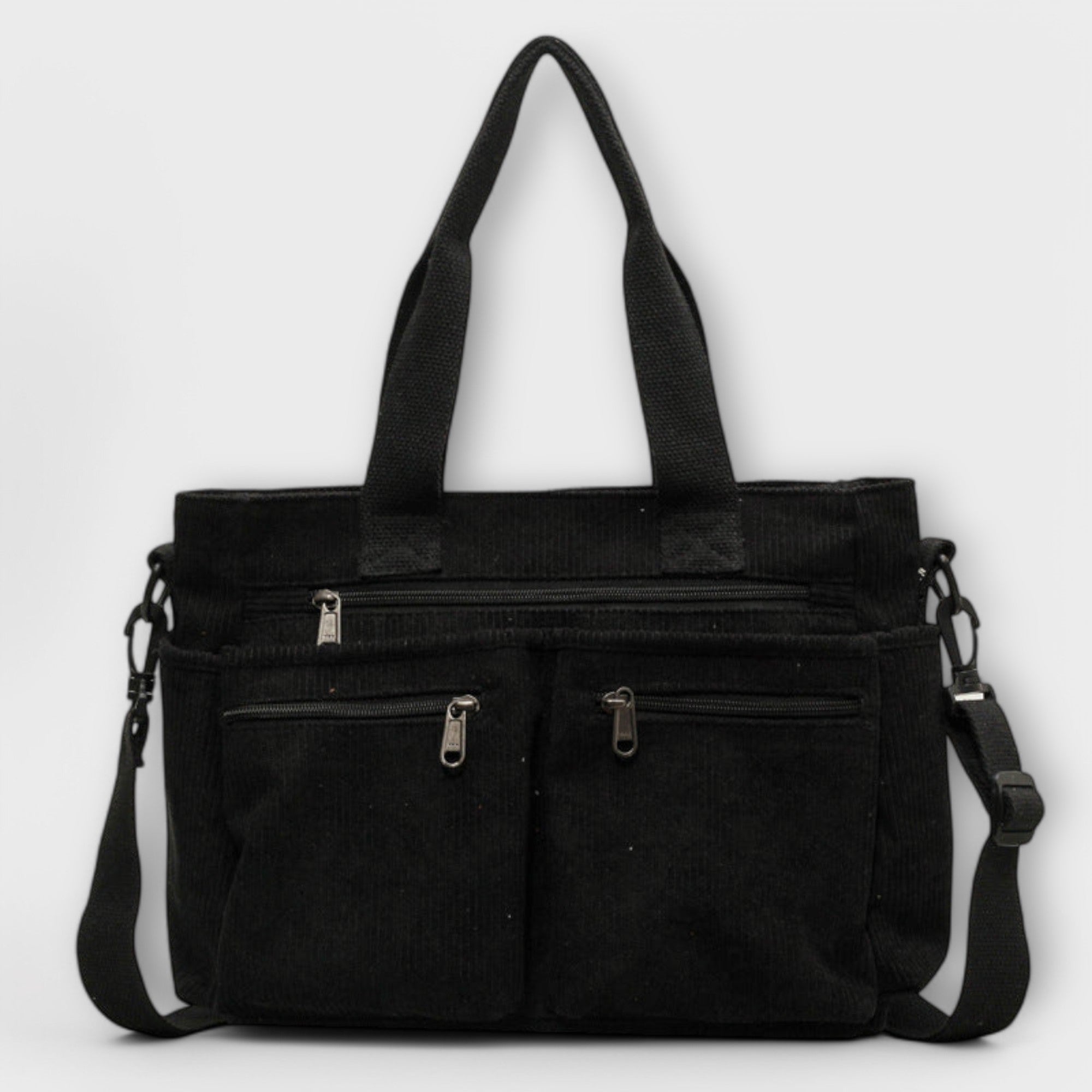 Women's Corduroy Multi Pocket Tote Bag
