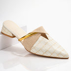 Mule styled on foot, three-quarter angle view