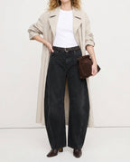 Leopard jeans styled casually with oversized t-shirt