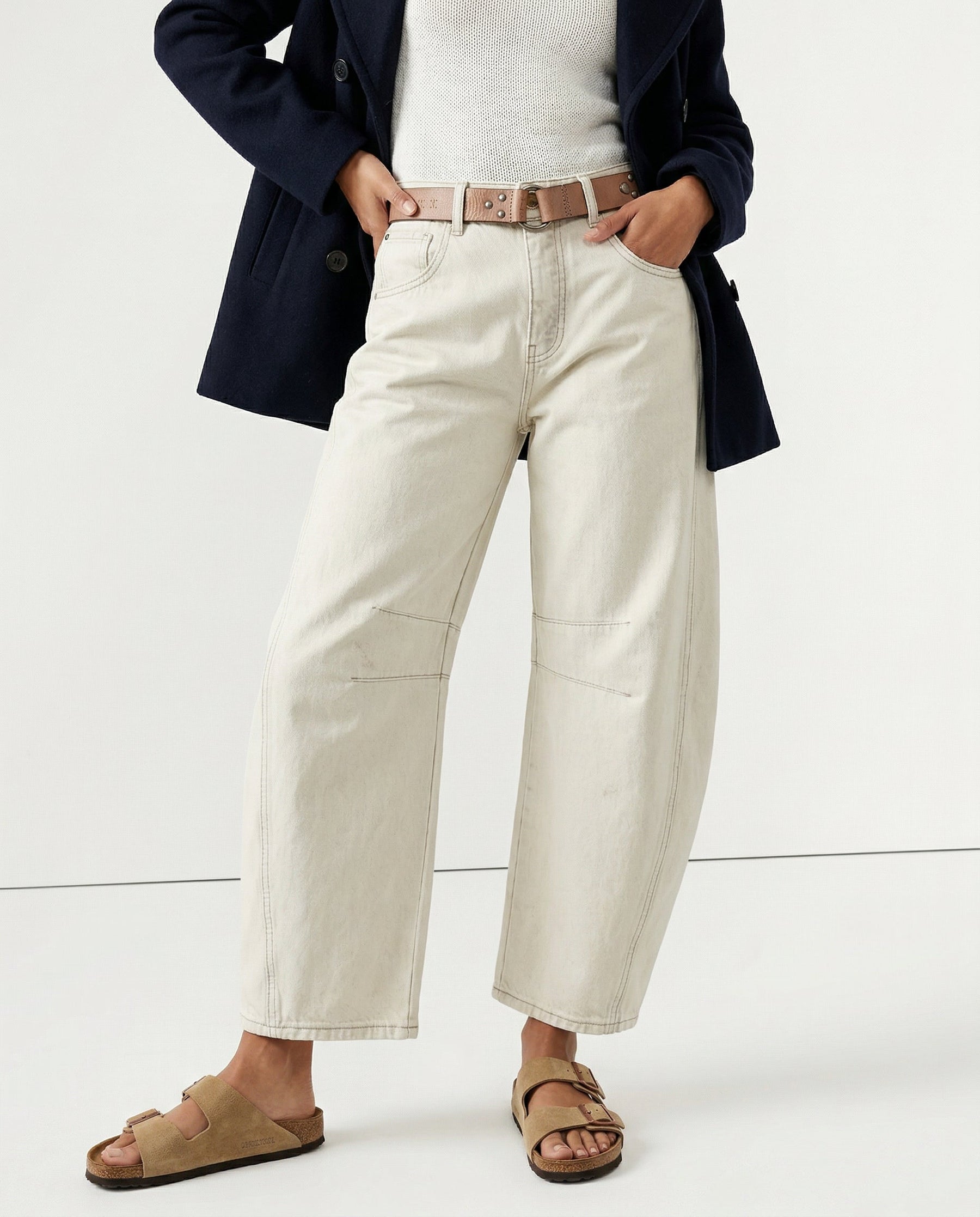 Women's Leopard Wide Leg Denim Jeans