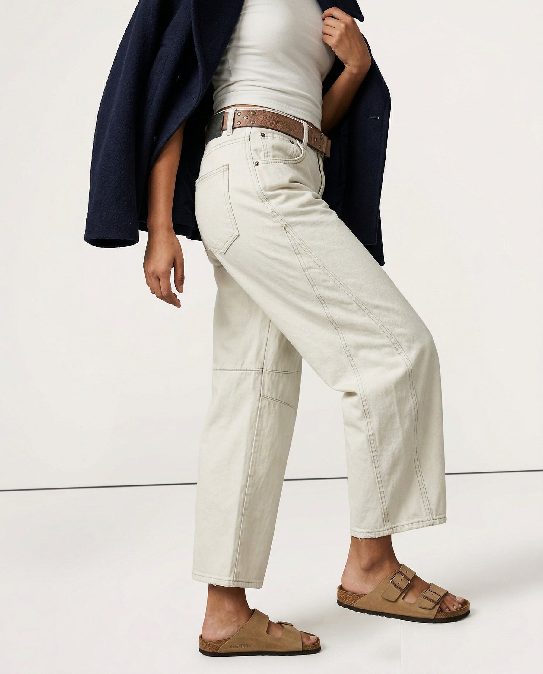 Women's Leopard Wide Leg Denim Jeans