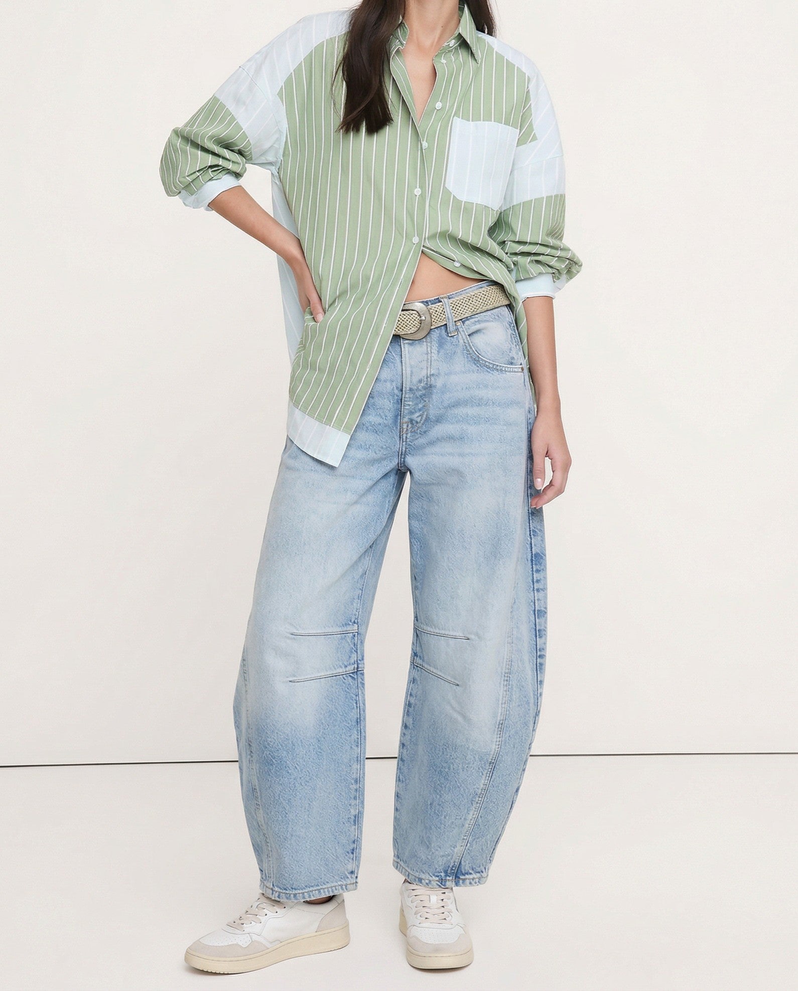 Women's Leopard Wide Leg Denim Jeans