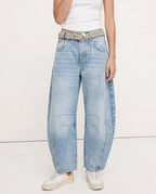 Women's Leopard Wide Leg Denim Jeans