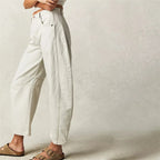 Women's Leopard Wide Leg Denim Jeans