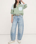 Women's Leopard Wide Leg Denim Jeans