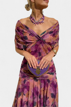 Close-up of pleated skirt texture and folds