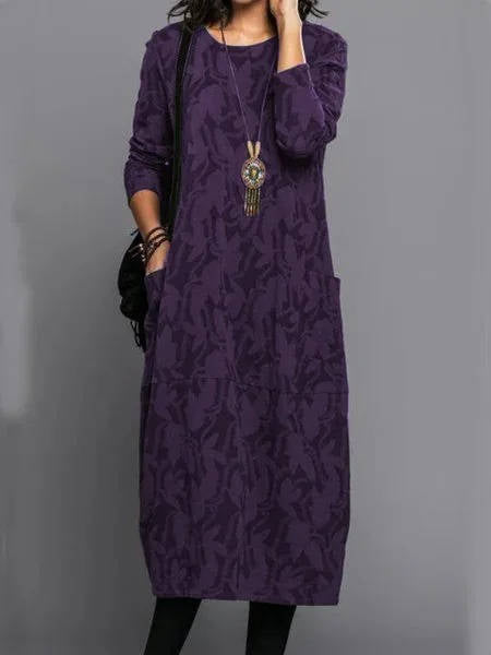 Model in maxi dress, casual walking pose outdoors