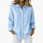 Detail shot of shirt cuff and long sleeve with structured finish