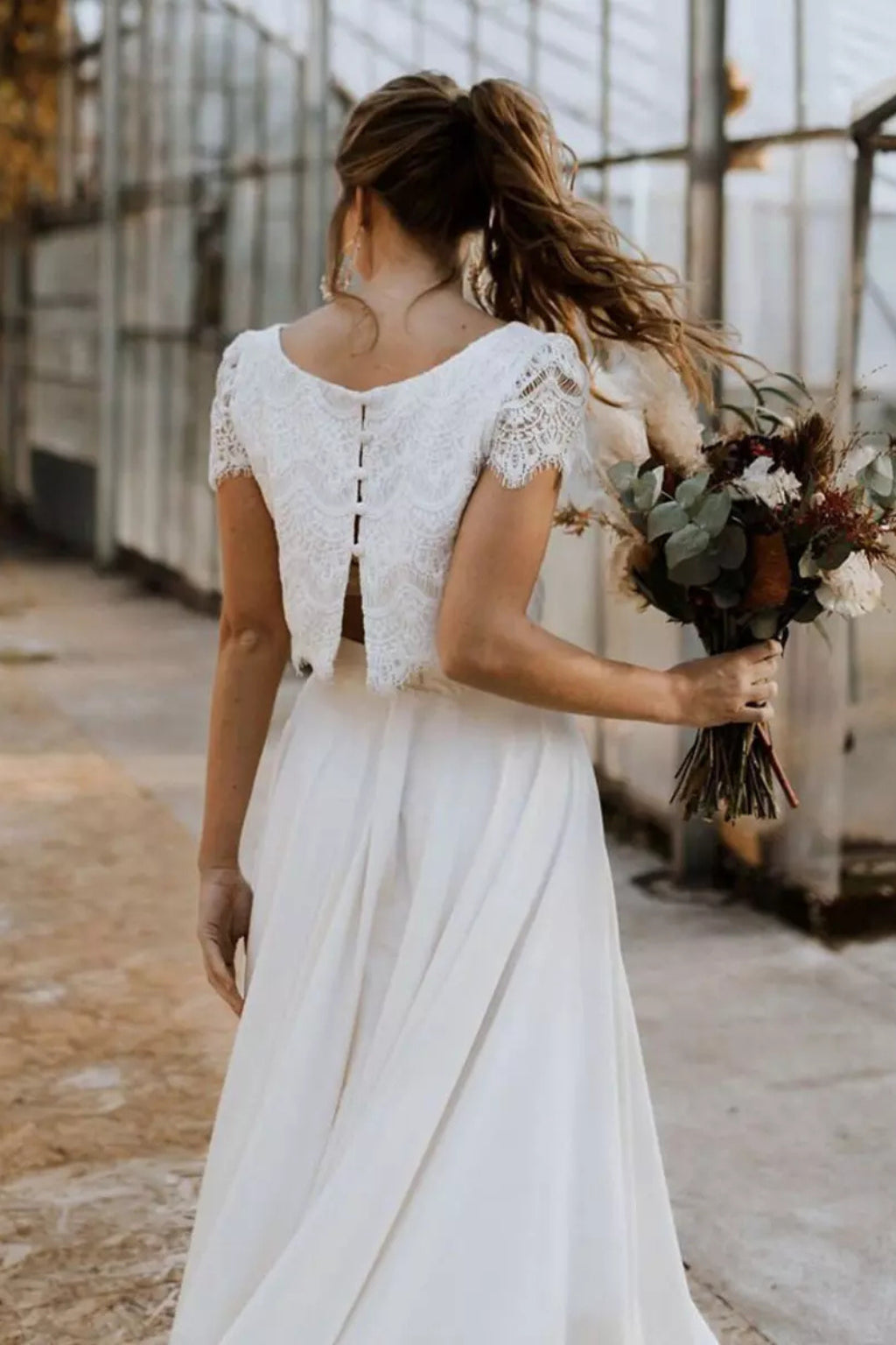 High-low maxi skirt detail showing asymmetrical hemline