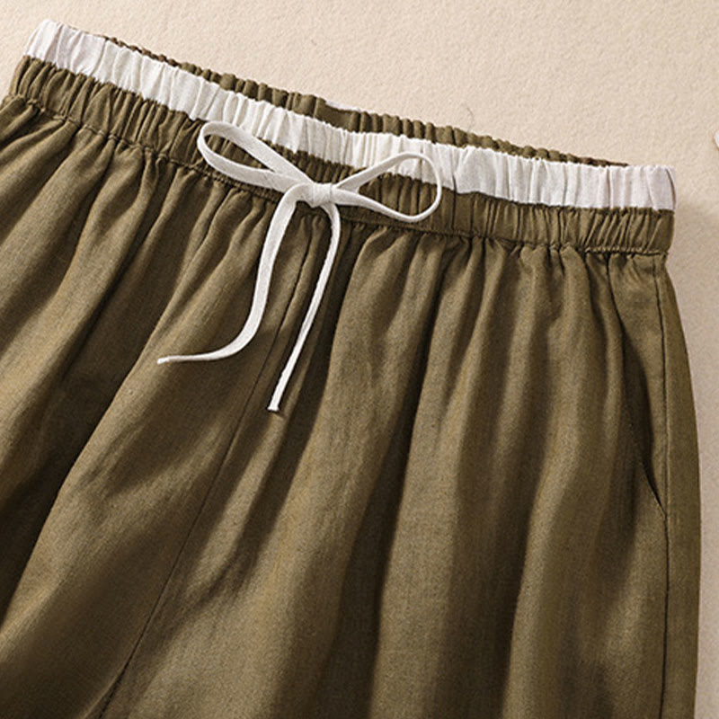 Waistband drawstring adjustment detail