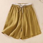 Women's Linen Relaxed Knee Length Shorts