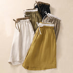 Women's Linen Relaxed Knee Length Shorts
