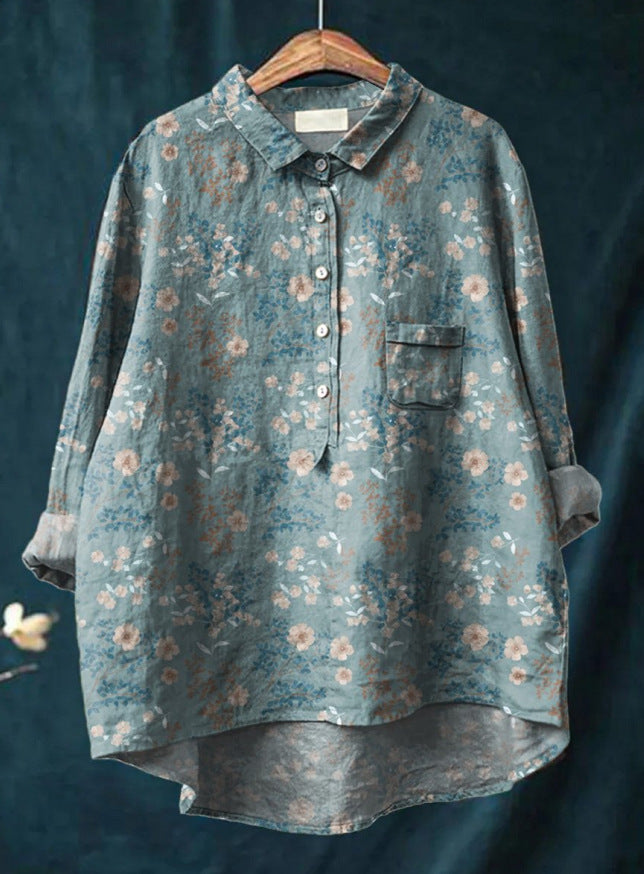 Detail of button-front fastening and chest pocket