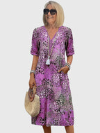 Practical side pocket detail on floral midi dress