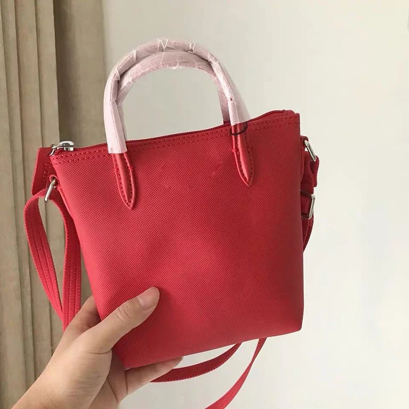 Bag styled on model for casual daytime look