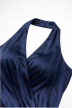 Three-quarter angle showing overall dress proportions