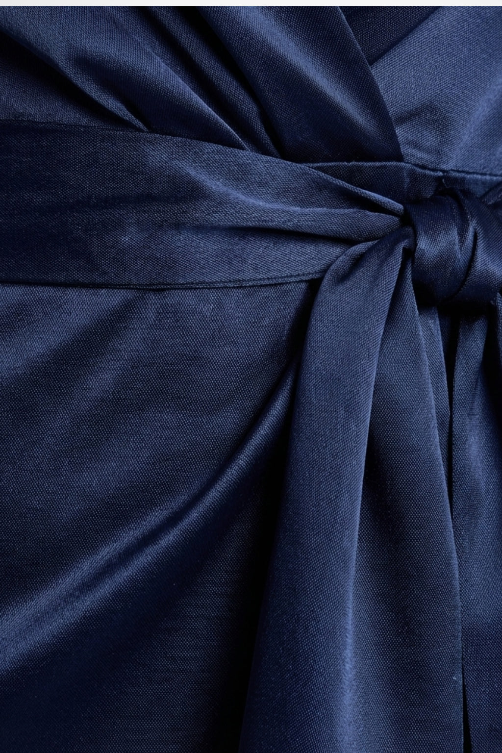 Detail of satin fabric texture and finish
