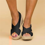 Top-down view of cushioned footbed and arch support