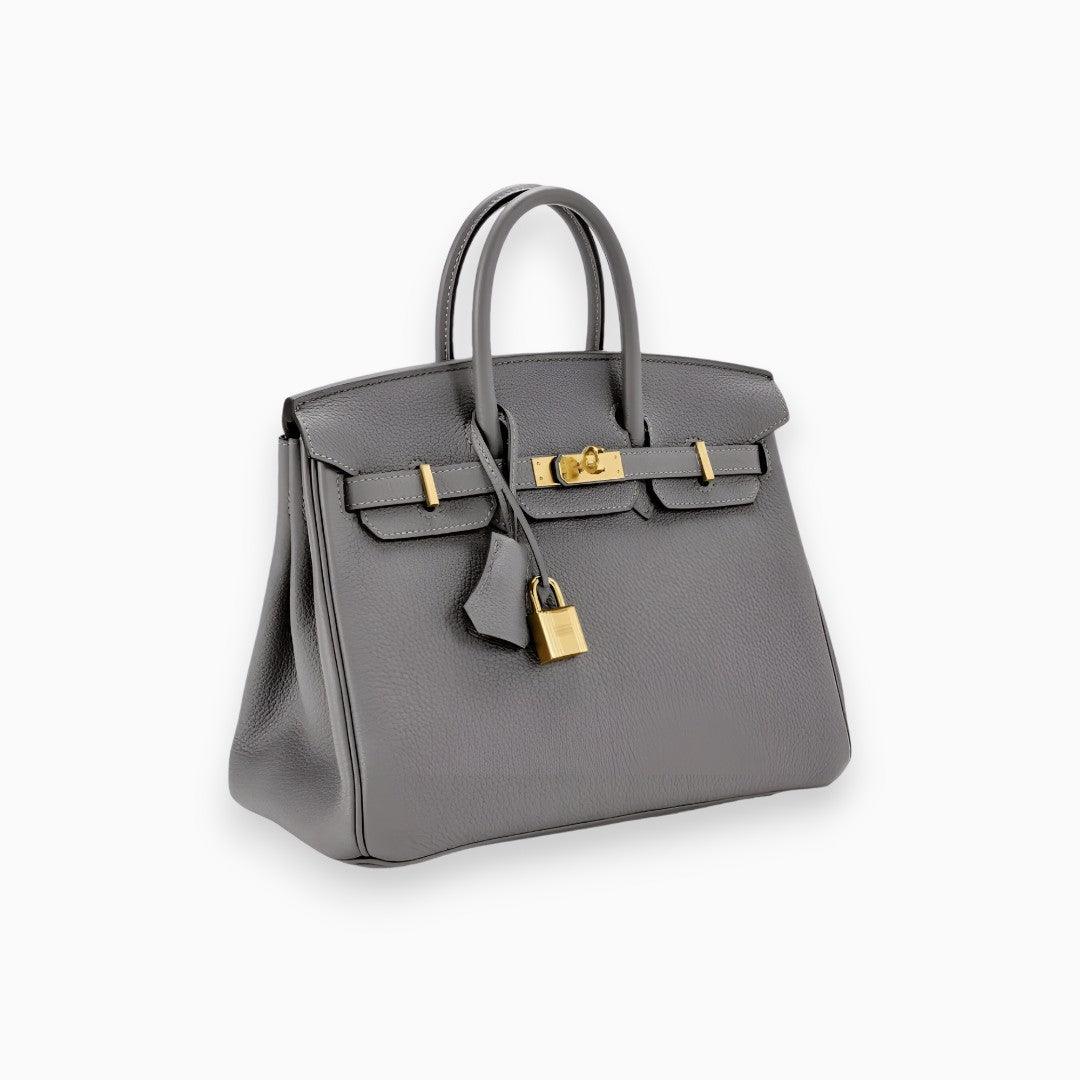 Tote bag worn over shoulder, side angle showing shape and depth