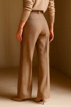 Women's Herringbone Wide Leg Trousers