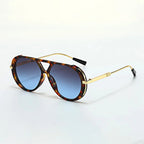 Women's Tortoiseshell Trim Aviator Sunglasses